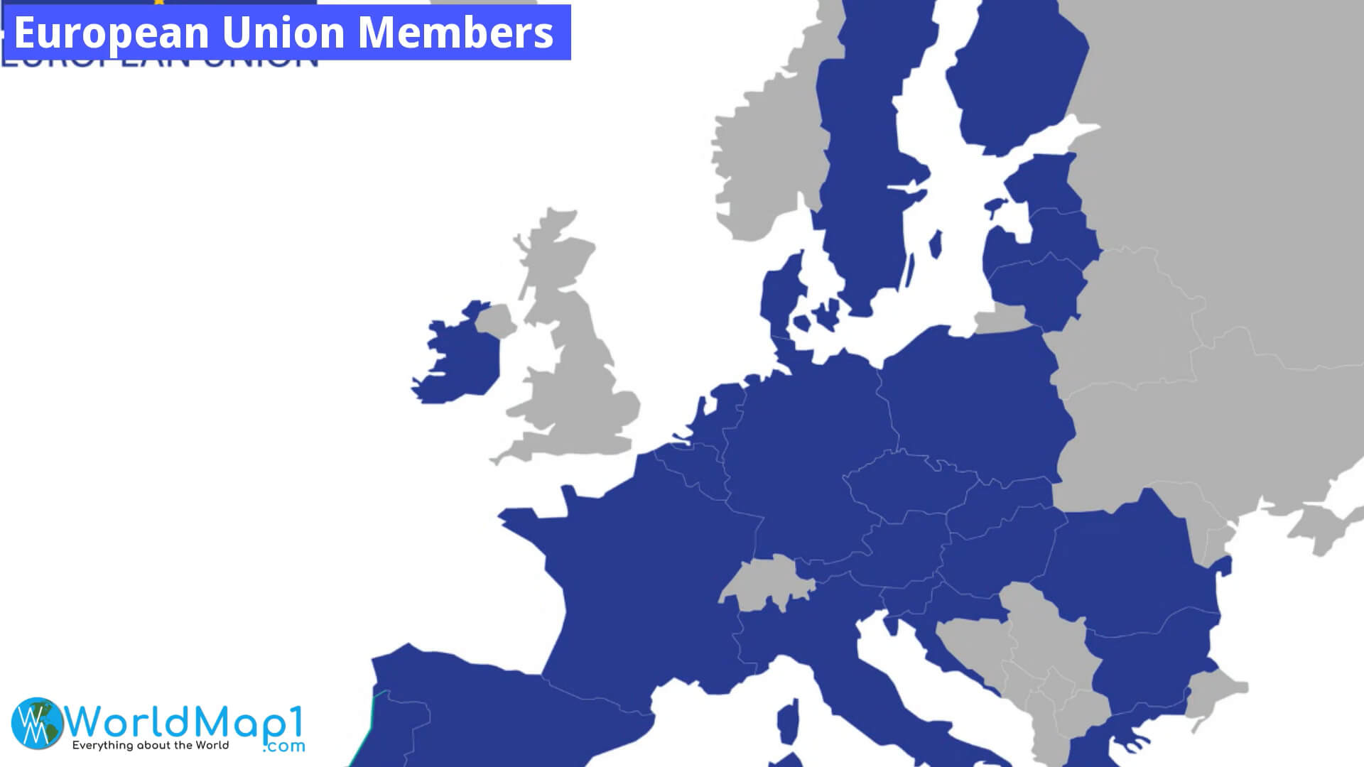 Blank Map of European Union Members